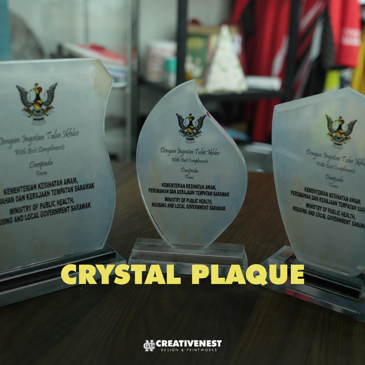 Crystal plaque collection by Creativenest