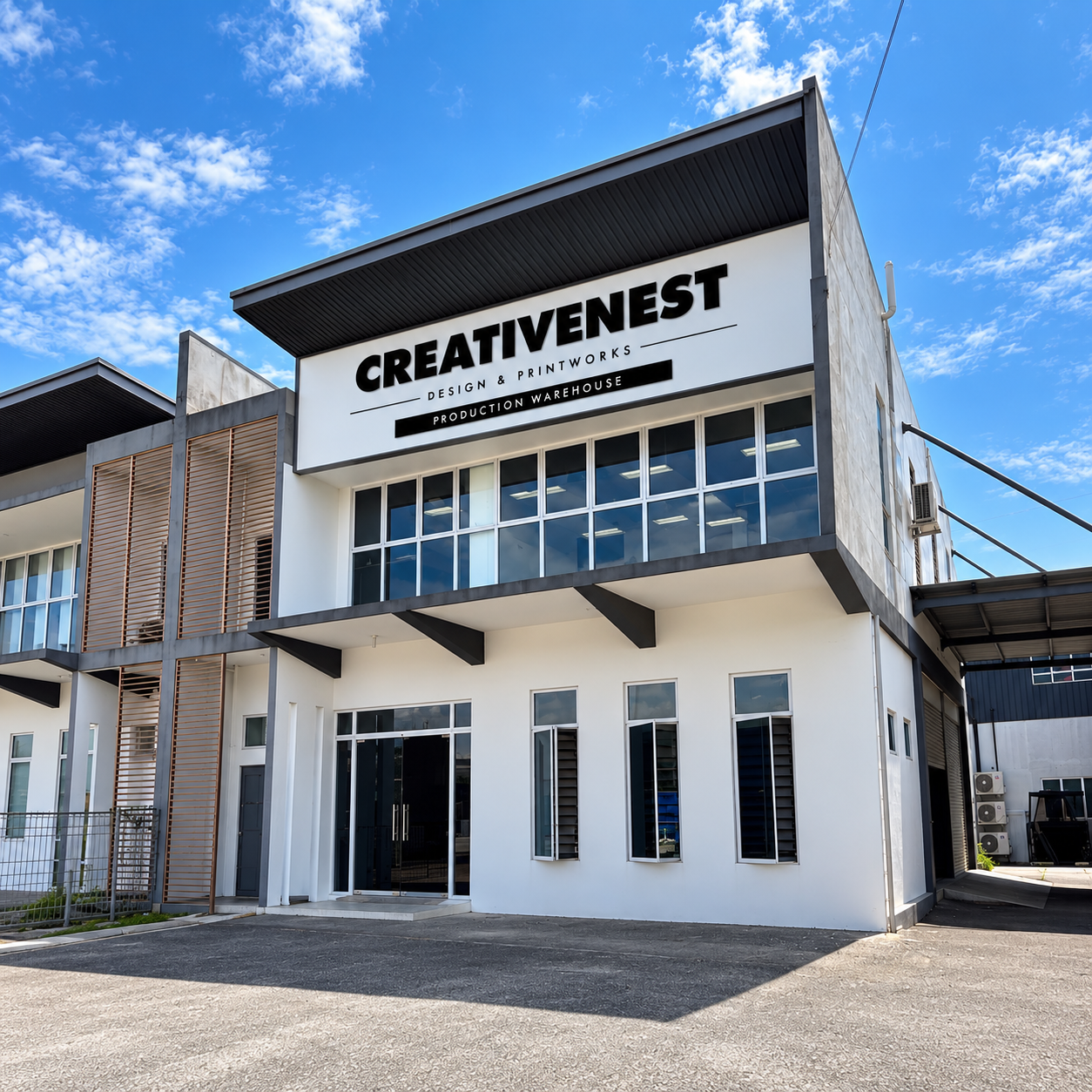 Creativenest production warehouse in Kuching, Sarawak
